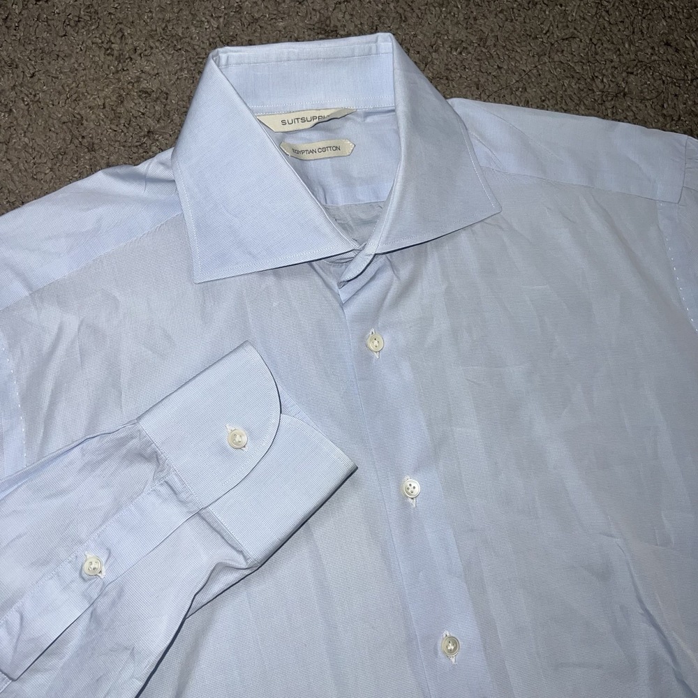 Suitsupply Cotonificio Albini Egyptian Cotton Long Sleeve Button Down - 39-15.5